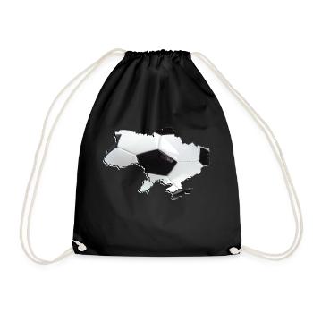 Ukraine Map Frames Real Football - Drawstring Bag - black - Front