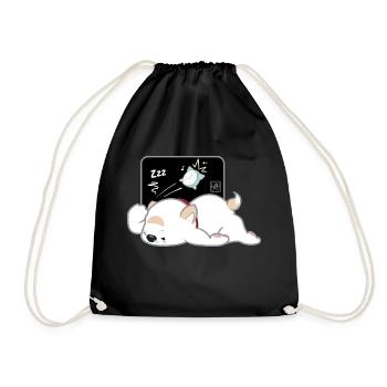 Chien Coréen - Style Japonais 04 - Sac de sport léger - noir - Devant