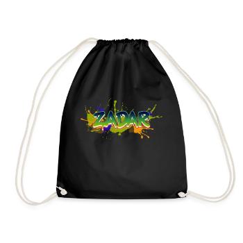croatia hrvatska croatia hrv hr travel zadar pag - Drawstring Bag - black - Front