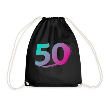 Numéro 50 multicolore - Sac de sport léger - noir - Devant