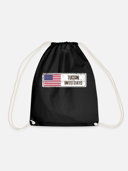 Tucson United States America - Drawstring Bag - black