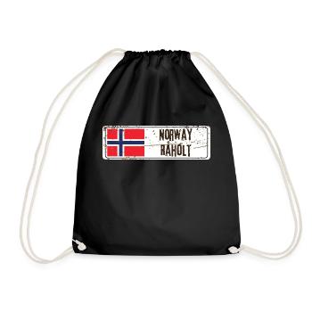Raholt, Norwegen - Turnbeutel - Schwarz - Vorne