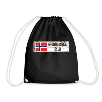 Grunerlokka Oslo - Drawstring Bag - black - Front