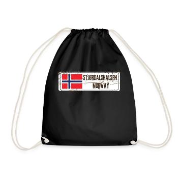 Stjordalshalsen, Norvège - Sac de sport léger - noir - Devant