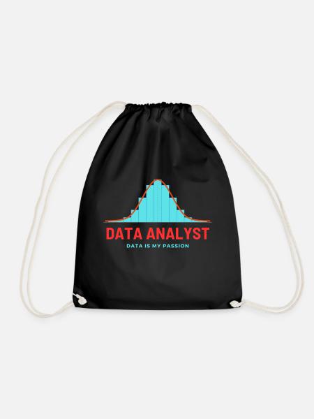 Data Analyst Power BI Query SQL API Engineer AI - Drawstring Bag - black