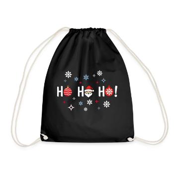 Ho ho ho noël - Sac de sport léger - noir - Devant