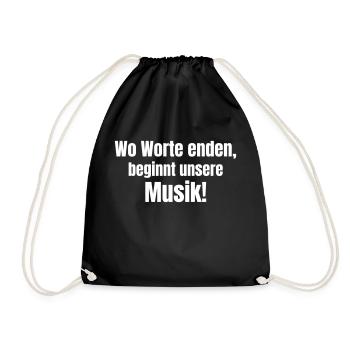 Là où les mots s’arrêtent, notre musique commence - Sac de sport léger - noir - Devant