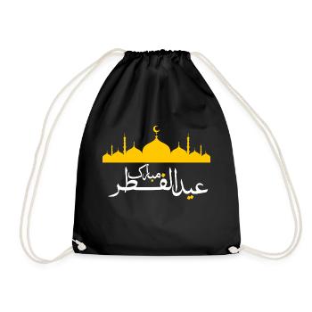 Islam Eid Mubarak - Drawstring Bag - black - Front