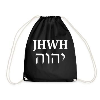 YHWH - Drawstring Bag - black - Front