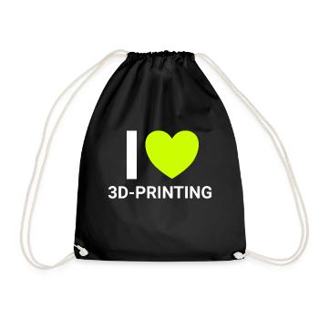i love 3dprinting - Turnbeutel - Schwarz - Vorne