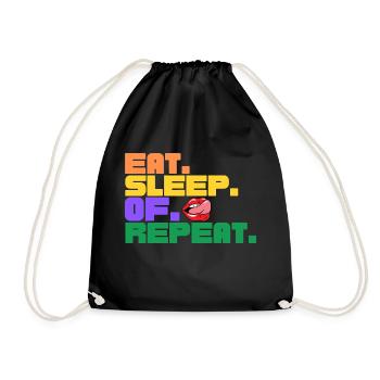 Eat Sleep OF Repeat - Turnbeutel - Schwarz - Vorne