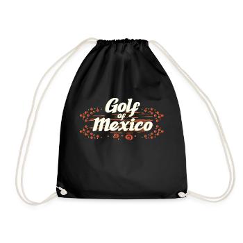 Gulf of Mexico Typography - Drawstring Bag - black - Front