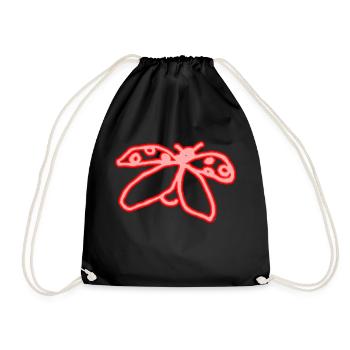 Coccinelle néon - Sac de sport léger - noir - Devant