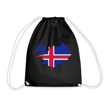 Islande Iceland Island - Sac de sport léger - noir - Devant