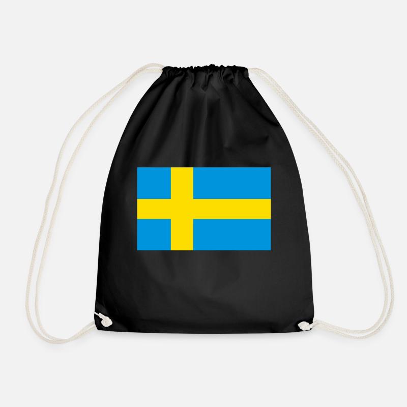 Schweden - Turnbeutel - Schwarz
