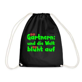 Garden - Drawstring Bag - black - Front