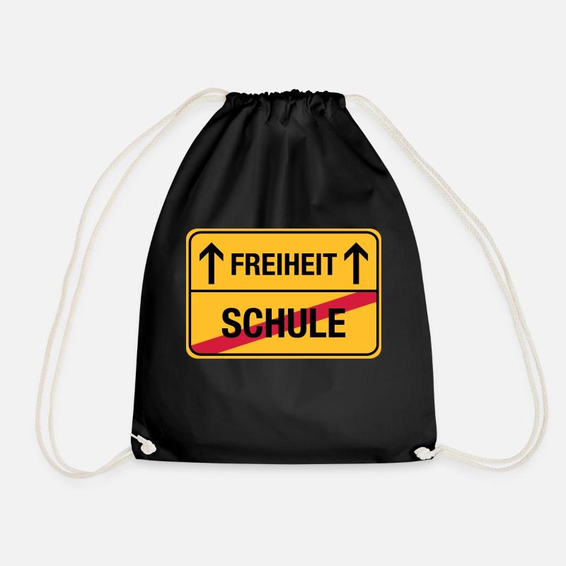 Schule – Freiheit - Turnbeutel - Schwarz