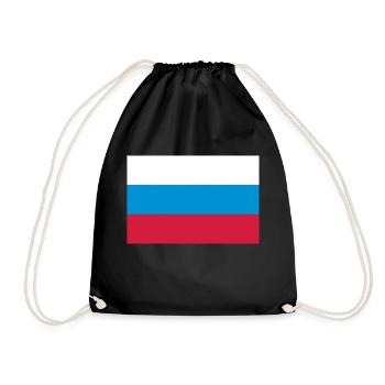 russia flag - Turnbeutel - Schwarz - Vorne