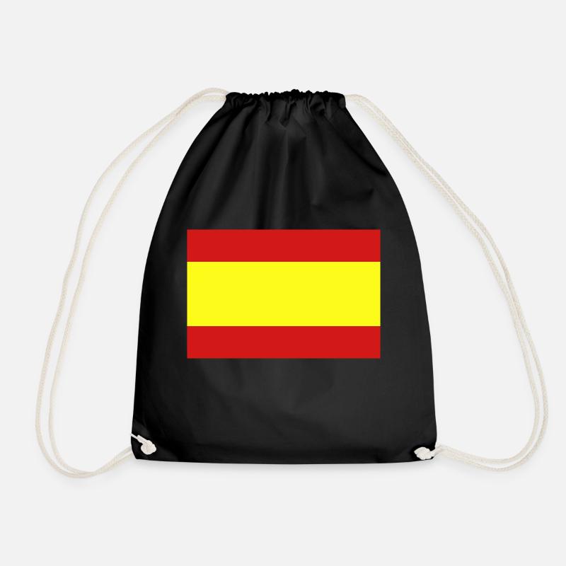 spain flag - Drawstring Bag - black