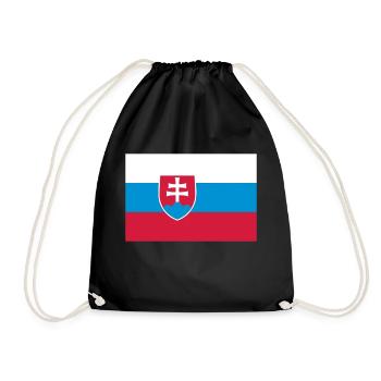 slovakia flag - Turnbeutel - Schwarz - Vorne