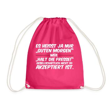 Bonjour, Shut up - Sac de sport léger - fuchsia - Devant