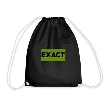 Exact Classic Green Logo - Drawstring Bag - black - Front