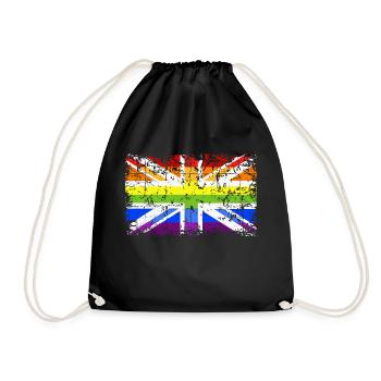 Pride UK Vintage Edition - Turnbeutel - Schwarz - Vorne