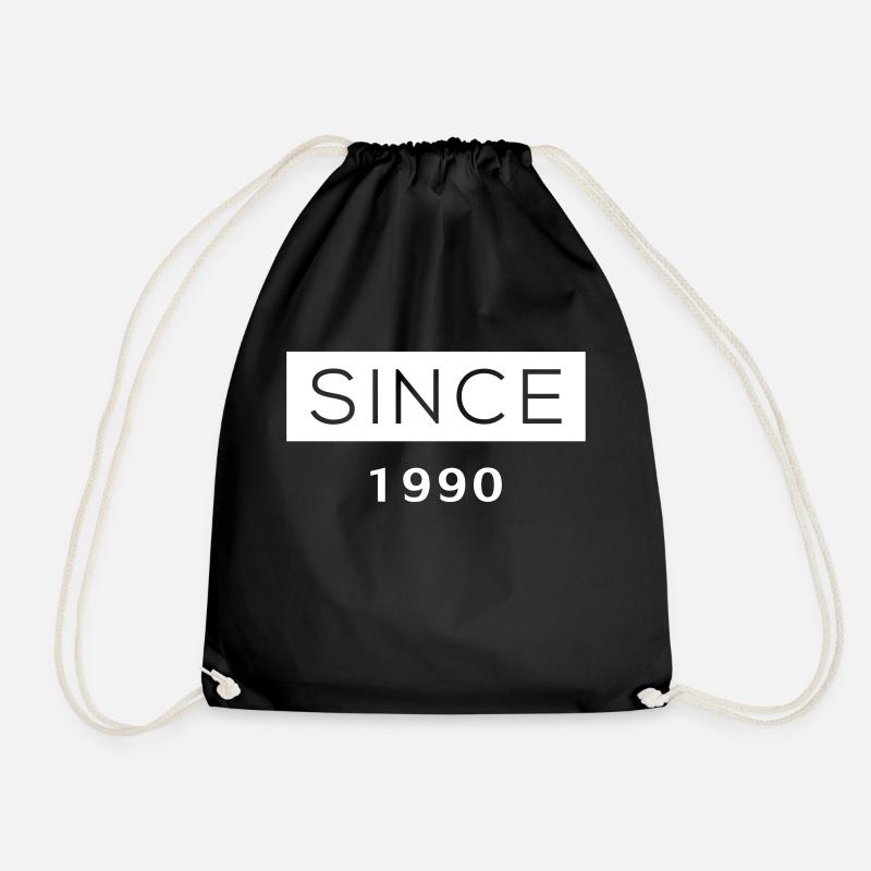 Since - 1990 - Drawstring Bag - black