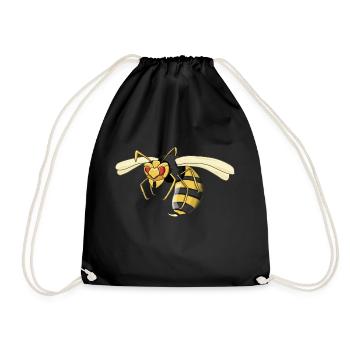 wasp - Drawstring Bag - black - Front