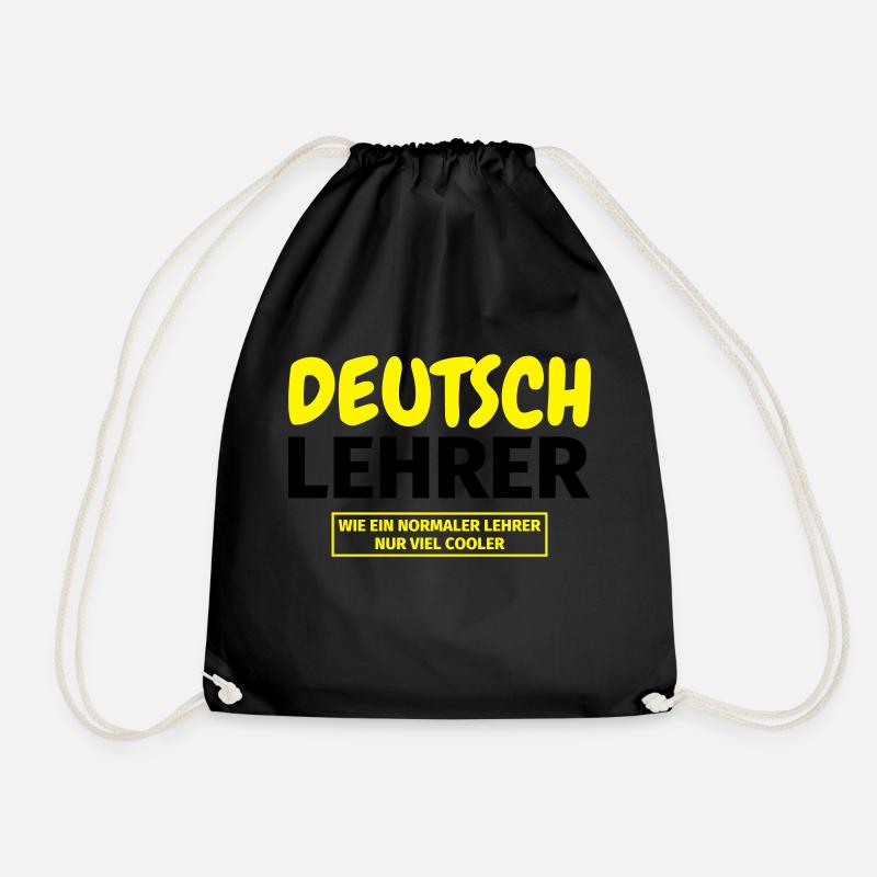 Deutschlehrer Geschenk - Turnbeutel - Schwarz