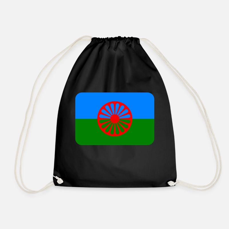 ROMANI FLAG round corner 400 dpi - Sac de sport léger - noir