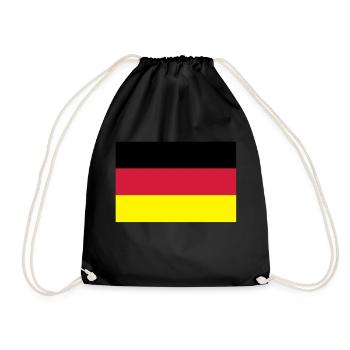 germany_flag_f3 - Drawstring Bag - black - Front