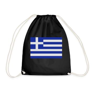 flag_greek - Turnbeutel - Schwarz - Vorne