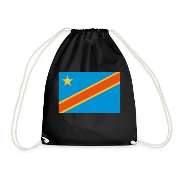 drapeau Congo Kinshasa - Congo flag - Sac de sport léger - noir - Devant