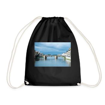 Bridges of Florence Italy IV - Drawstring Bag - black - Front