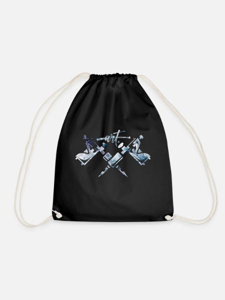 Tattoo is art - Drawstring Bag - black