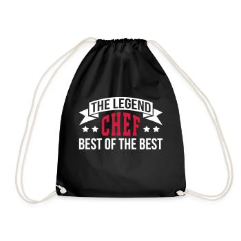 The Legend Chef - Drawstring Bag - black - Front