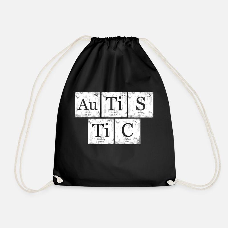 AuTiSTiC Nerd Geek Periodensystem - Turnbeutel - Schwarz