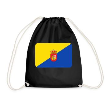 GRAN CANARIA FLAG round corner 400 dpi - Turnbeutel - Schwarz - Vorne