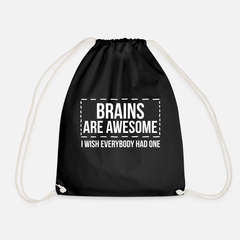 Brains are great - Drawstring Bag - black