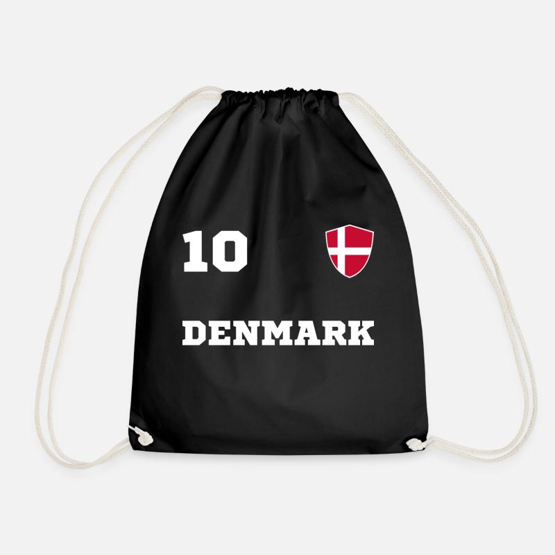 DÄNEMARK Team Mannschaft - Turnbeutel - Schwarz