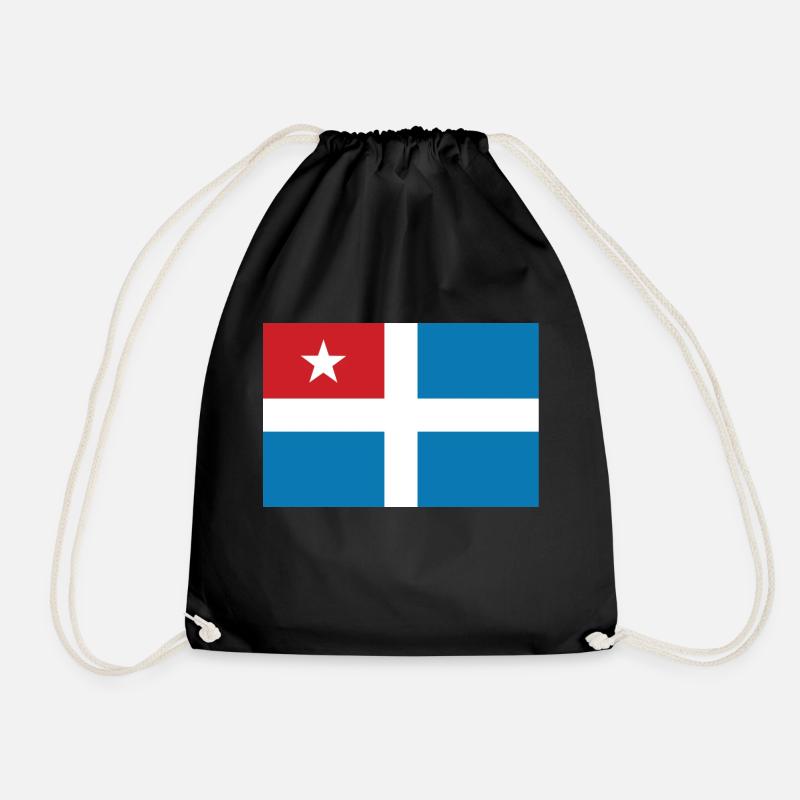 Kreta Flagge Reise Geschenk - Turnbeutel - Schwarz