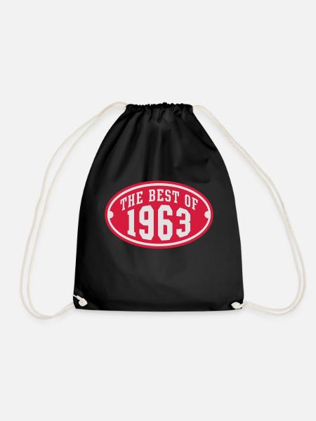 THE BEST OF 1963 2C Birthday Anniversaire - Turnbeutel - Schwarz