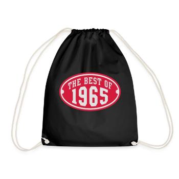 THE BEST OF 1965 2C Birthday Anniversaire - Turnbeutel - Schwarz - Vorne