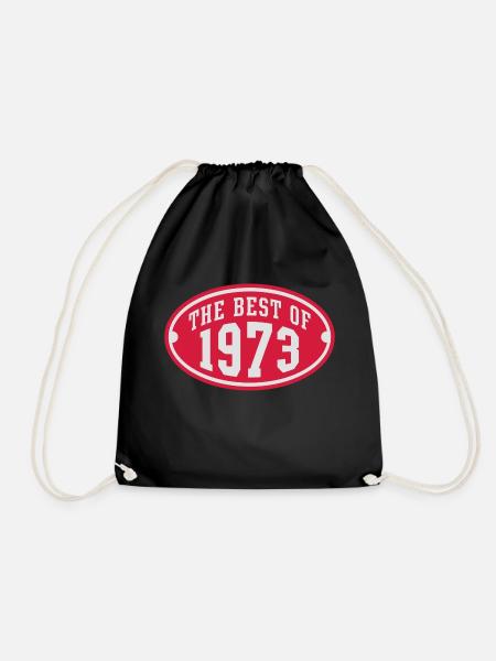 THE BEST OF 1973 2C Birthday Anniversaire - Turnbeutel - Schwarz