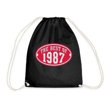 THE BEST OF 1987 2C Birthday Anniversaire - Turnbeutel - Schwarz - Vorne