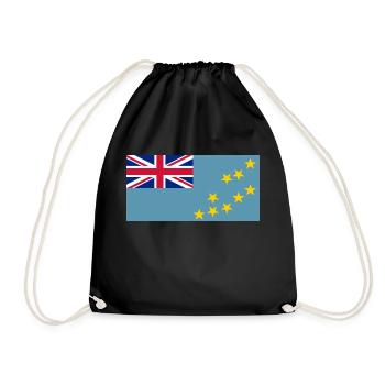 Tuvalu Flagg - Drawstring Bag - black - Front