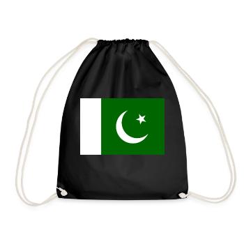 Pakistan Flagge - Turnbeutel - Schwarz - Vorne