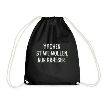 Faire c'est comme vouloir, seulement de façon flagrante! - Sac de sport léger - noir - Devant