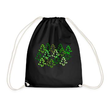 nature - Drawstring Bag - black - Front